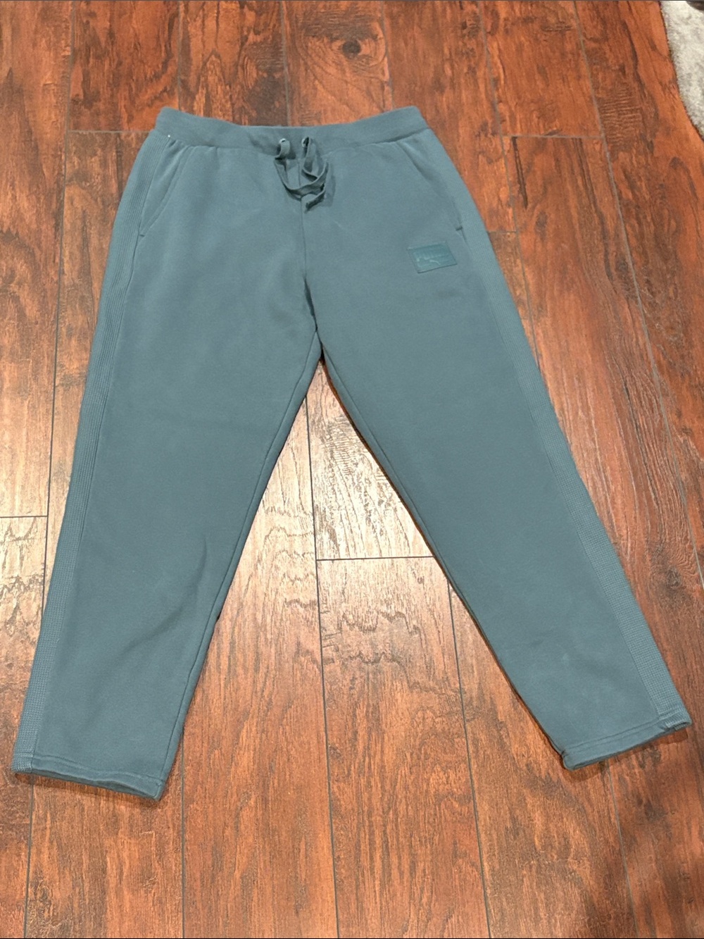Puma Men's Sweatpants in Teal Blue-Green